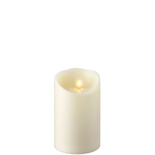 Wax Pillar Flameless Candle with Timer Ivory 3.5