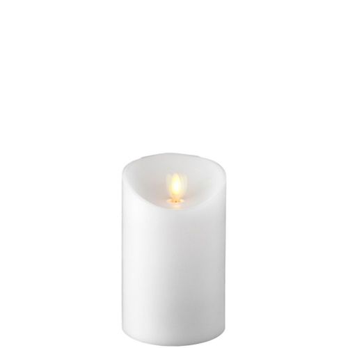 Wax Pillar Fireless Candle with Timer White 3.5
