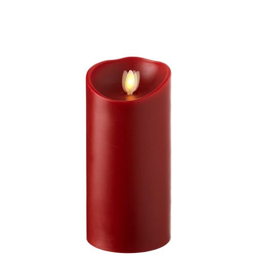 Wax Pillar Flameless Candle with Timer Red 3.5