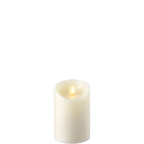 Wax Pillar Flameless Candle With Timer Ivory 3