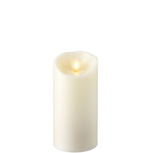 Wax Pillar Flameless Candle With Timer Ivory 3