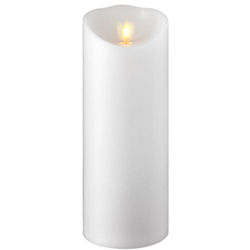 Wax Pillar Flameless Candle with Timer White 3.5