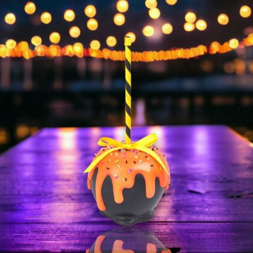 Halloween Orange Candy Apple