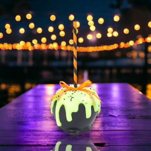 Halloween Green Candy Apple