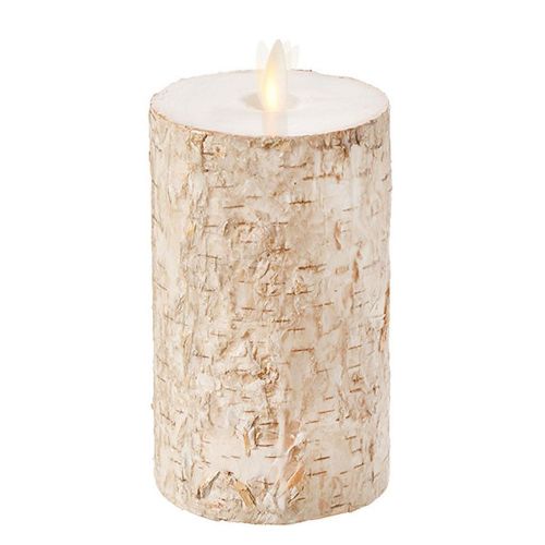 Wax Pillar Flameless Candle Birch 4