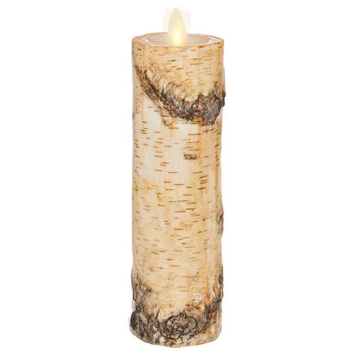 Wax Pillar Flameless Candle Birch 2