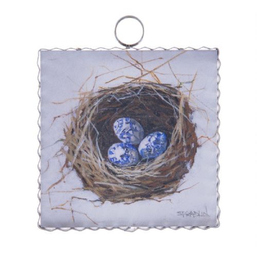 Mini Nest Of Blue Eggs Print