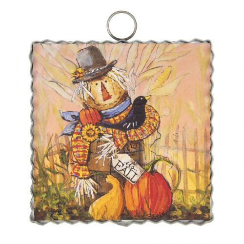 Mini Scarecrow In A Barrel Print