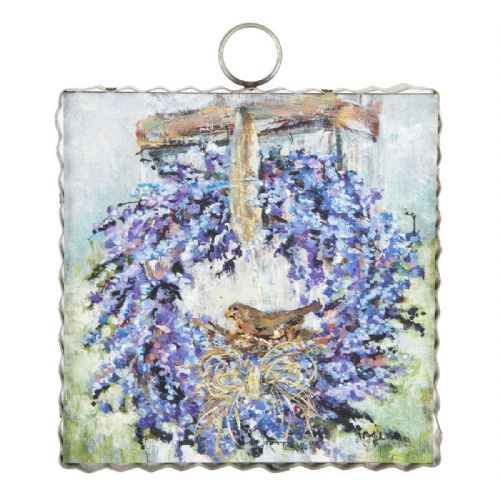 Mini Lavender Wreath Print