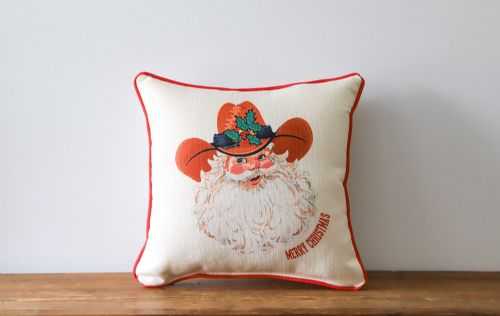 Pillow Cowboy Santa