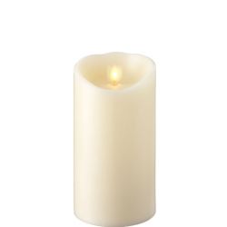 Wax Pillar Flameless Candle with Timer Ivory 4