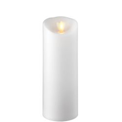 Wax Pillar Flameless Candle With Timer White 3