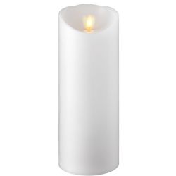 Wax Pillar Flameless Candle with Timer White 3.5
