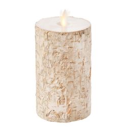Wax Pillar Flameless Candle Birch 4