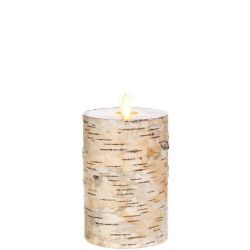 Wax Pillar Flameless Candle Birch 3.25