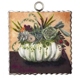 Mini Cream Pumpkin & Succulents Print