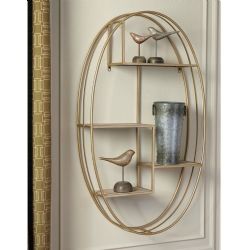 Gold Oval Wall Shelf 