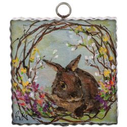 Mini Bunny Wreath Print 