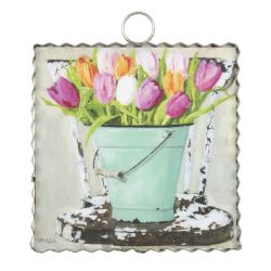 Mini Bucket Of Tulips Print